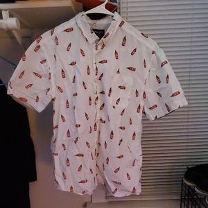 Mens Large Sriracha Bottle Print T shirt